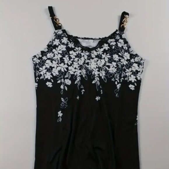 Floral Print Chain Cami Top, Sexy Sleeveless Summer V Neck Vest,Women's Clothing - Picture 2 of 4
